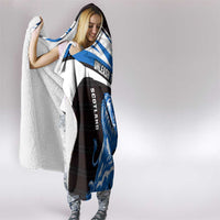 Scotland Lion Hooded Blanket with Blue and White Saltire and Tartan Pattern - Wonder Print Shop