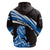 Scotland Lion Hoodie with Blue and White Saltire and Tartan Pattern - Wonder Print Shop