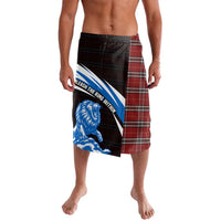 Scotland Lion Lavalava with Blue and White Saltire and Tartan Pattern - Wonder Print Shop