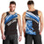 Scotland Lion Men Tank Top with Blue and White Saltire and Tartan Pattern - Wonder Print Shop