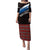Scotland Lion Puletasi with Blue and White Saltire and Tartan Pattern - Wonder Print Shop