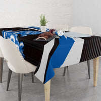 Scotland Lion Tablecloth with Blue and White Saltire and Tartan Pattern - Wonder Print Shop