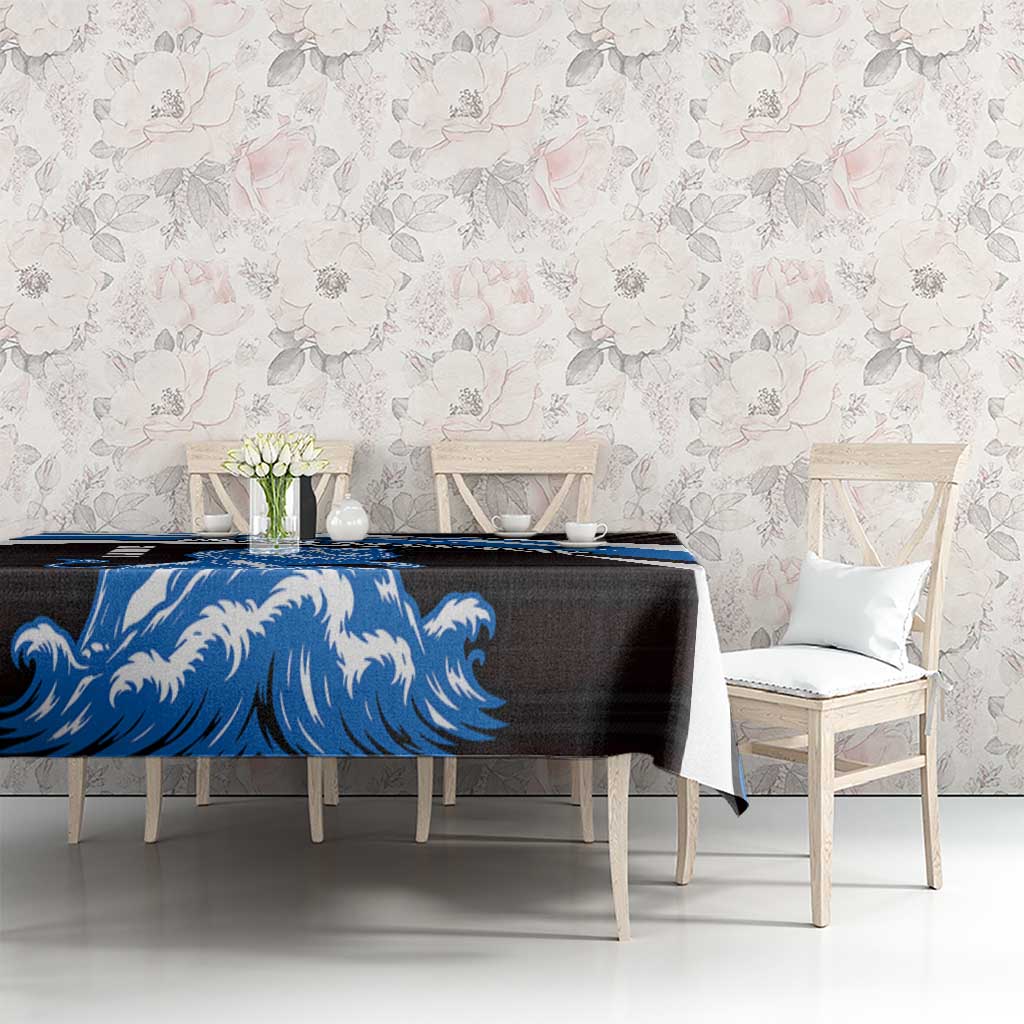 Scotland Lion Tablecloth with Blue and White Saltire and Tartan Pattern - Wonder Print Shop