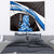 Scotland Lion Tapestry with Blue and White Saltire and Tartan Pattern - Wonder Print Shop