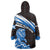 Scotland Lion Wearable Blanket Hoodie with Blue and White Saltire and Tartan Pattern - Wonder Print Shop