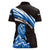 Scotland Lion Women Polo Shirt with Blue and White Saltire and Tartan Pattern - Wonder Print Shop