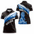 Scotland Lion Women Polo Shirt with Blue and White Saltire and Tartan Pattern - Wonder Print Shop