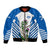 Scotland Thistle and Saltire Bomber Jacket with Blue and White National Design - Wonder Print Shop
