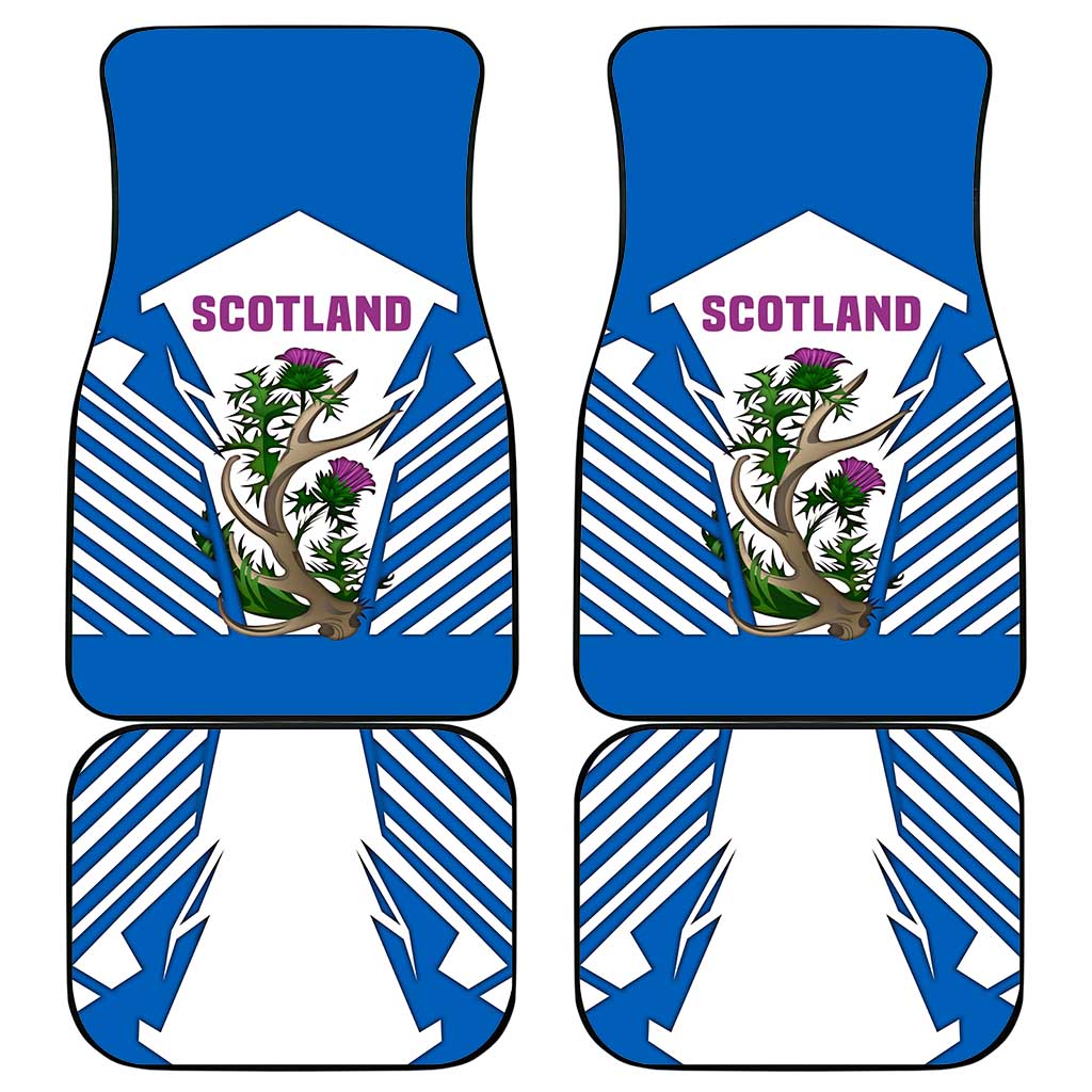 Scotland Thistle and Saltire Car Mats with Blue and White National Design - Wonder Print Shop