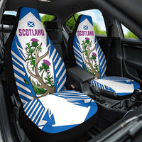 Scotland Thistle and Saltire Car Seat Cover with Blue and White National Design - Wonder Print Shop