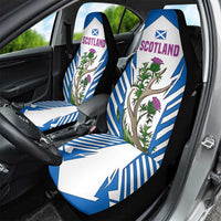 Scotland Thistle and Saltire Car Seat Cover with Blue and White National Design - Wonder Print Shop