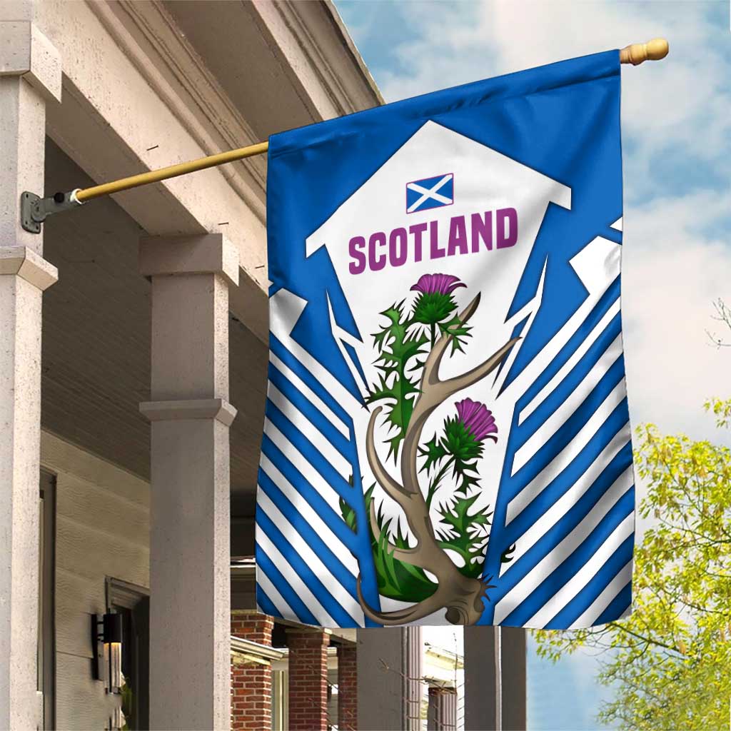 Scotland Thistle and Saltire Garden Flag with Blue and White National Design - Wonder Print Shop