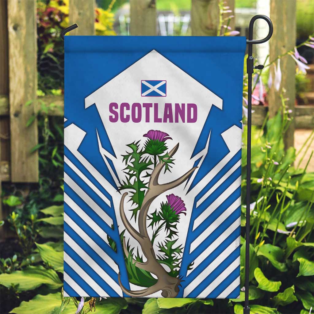 Scotland Thistle and Saltire Garden Flag with Blue and White National Design - Wonder Print Shop