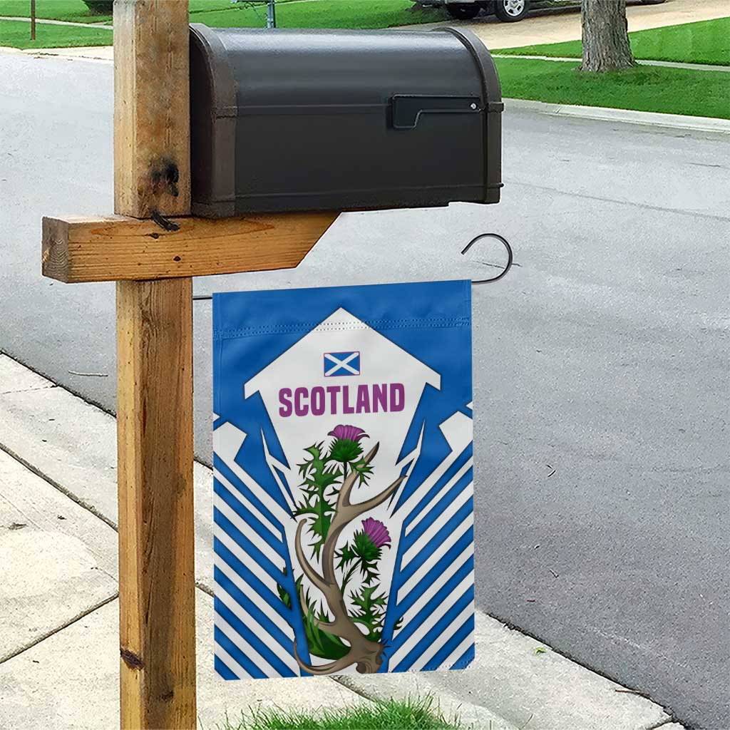 Scotland Thistle and Saltire Garden Flag with Blue and White National Design - Wonder Print Shop