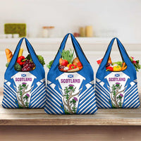 Scotland Thistle and Saltire Grocery Bag with Blue and White National Design - Wonder Print Shop