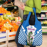 Scotland Thistle and Saltire Grocery Bag with Blue and White National Design - Wonder Print Shop