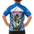 Scotland Thistle and Saltire Kid Hawaiian Shirt with Blue and White National Design - Wonder Print Shop