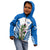 Scotland Thistle and Saltire Kid Hoodie with Blue and White National Design - Wonder Print Shop
