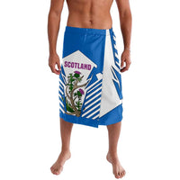 Scotland Thistle and Saltire Lavalava with Blue and White National Design - Wonder Print Shop