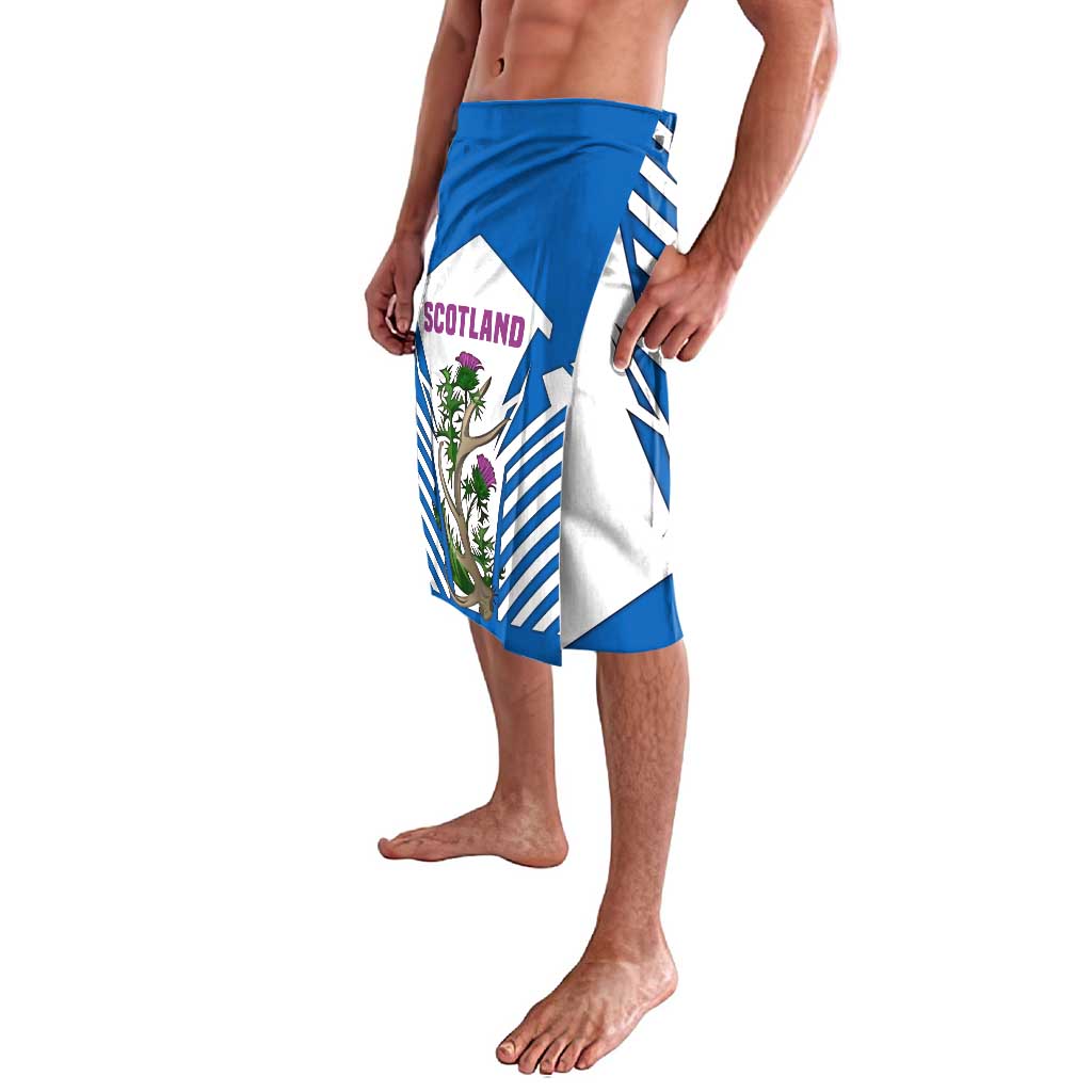 Scotland Thistle and Saltire Lavalava with Blue and White National Design - Wonder Print Shop