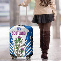 Scotland Thistle and Saltire Luggage Cover with Blue and White National Design - Wonder Print Shop