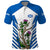 Scotland Thistle and Saltire Polo Shirt with Blue and White National Design - Wonder Print Shop