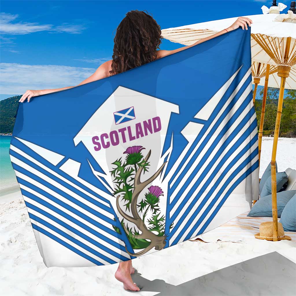 Scotland Thistle and Saltire Sarong with Blue and White National Design - Wonder Print Shop