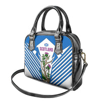 Scotland Thistle and Saltire Shoulder Handbag with Blue and White National Design - Wonder Print Shop