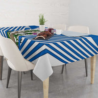 Scotland Thistle and Saltire Tablecloth with Blue and White National Design - Wonder Print Shop