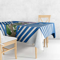 Scotland Thistle and Saltire Tablecloth with Blue and White National Design - Wonder Print Shop