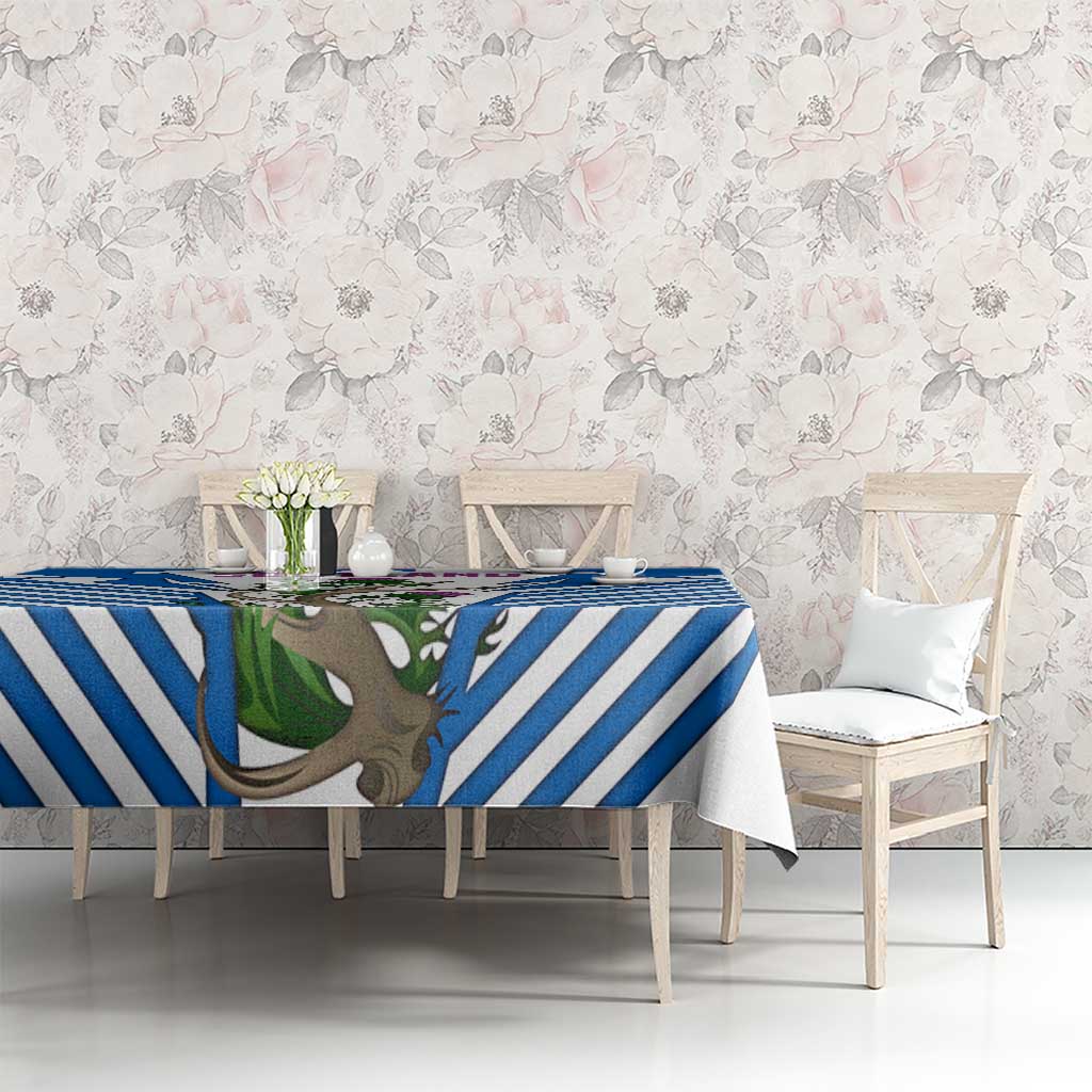 Scotland Thistle and Saltire Tablecloth with Blue and White National Design - Wonder Print Shop