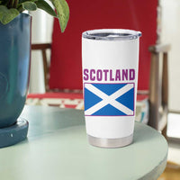 Scotland Thistle and Saltire Tumbler Cup with Blue and White National Design - Wonder Print Shop