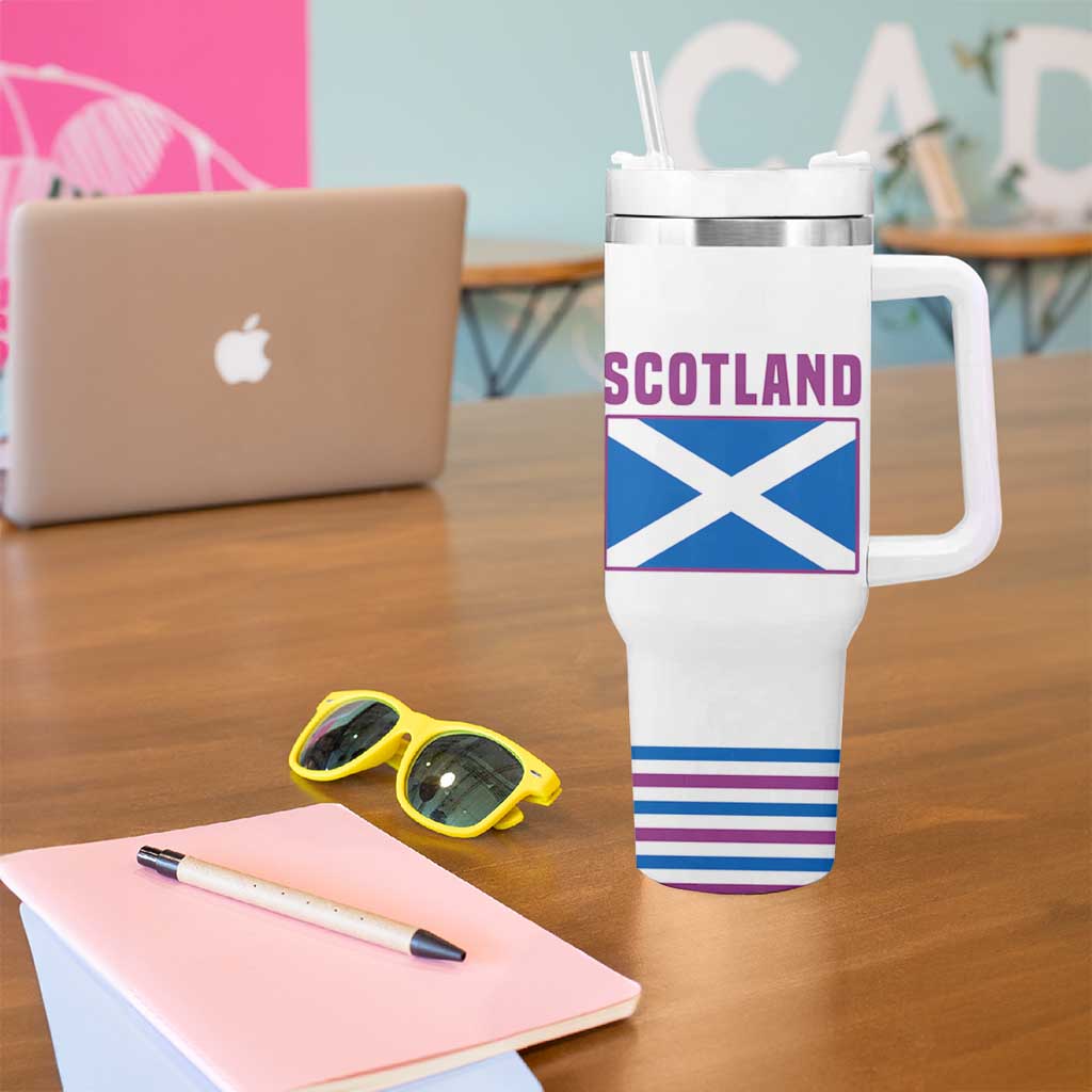 Scotland Thistle and Saltire Tumbler With Handle with Blue and White National Design - Wonder Print Shop