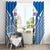 Scotland Thistle and Saltire Window Curtain with Blue and White National Design - Wonder Print Shop