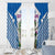 Scotland Thistle and Saltire Window Curtain with Blue and White National Design - Wonder Print Shop