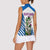 Scotland Thistle and Saltire Women Sleeveless Polo Shirt with Blue and White National Design - Wonder Print Shop