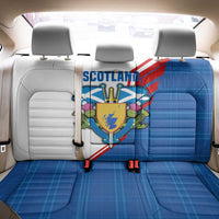 Scotland Blue Tartan Back Car Seat Cover with Crest and Saltire Shield Design - Wonder Print Shop