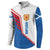 Scotland Blue Tartan Button Sweatshirt with Crest and Saltire Shield Design - Wonder Print Shop