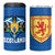 Scotland Blue Tartan 4 in 1 Can Cooler Tumbler with Crest and Saltire Shield Design - Wonder Print Shop
