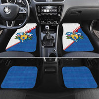 Scotland Blue Tartan Car Mats with Crest and Saltire Shield Design - Wonder Print Shop