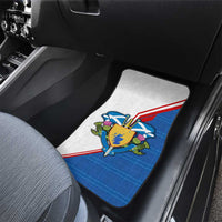 Scotland Blue Tartan Car Mats with Crest and Saltire Shield Design - Wonder Print Shop