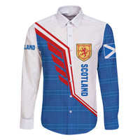 Scotland Blue Tartan Family Matching Tank Maxi Dress and Hawaiian Shirt with Crest and Saltire Shield Design - Wonder Print Shop