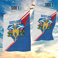 Scotland Blue Tartan Garden Flag with Crest and Saltire Shield Design - Wonder Print Shop