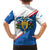 Scotland Blue Tartan Kid Hawaiian Shirt with Crest and Saltire Shield Design - Wonder Print Shop