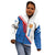 Scotland Blue Tartan Kid Hoodie with Crest and Saltire Shield Design - Wonder Print Shop