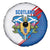 Scotland Blue Tartan Spare Tire Cover with Crest and Saltire Shield Design - Wonder Print Shop