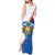 Scotland Blue Tartan Tank Maxi Dress with Crest and Saltire Shield Design - Wonder Print Shop