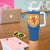 Scotland Blue Tartan Tumbler With Handle with Crest and Saltire Shield Design - Wonder Print Shop