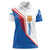Scotland Blue Tartan Women Polo Shirt with Crest and Saltire Shield Design - Wonder Print Shop
