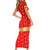 Armenian Traditional Red Family Matching Short Sleeve Bodycon Dress and Hawaiian Shirt with Gold Cross Pattern and Flag Crest - Wonder Print Shop